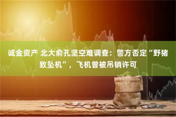 诚金资产 北大俞孔坚空难调查：警方否定“野猪致坠机”，飞机曾被吊销许可